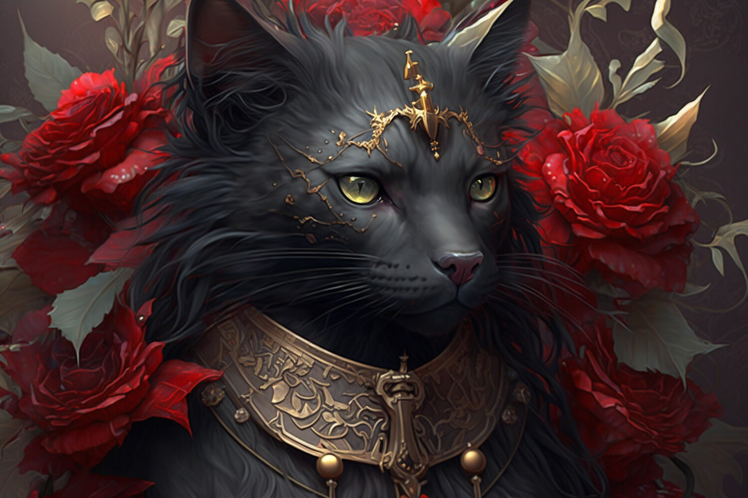 Chic Flower Cat - Headshot