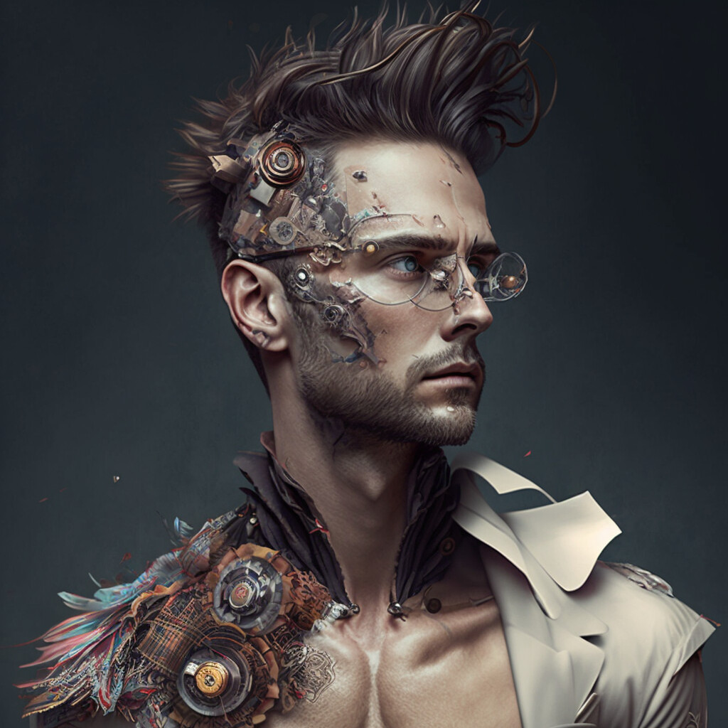 Avant-Garde Man Portrait