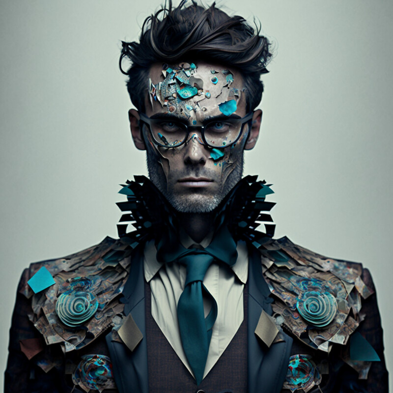Avant-Garde Man Portrait
