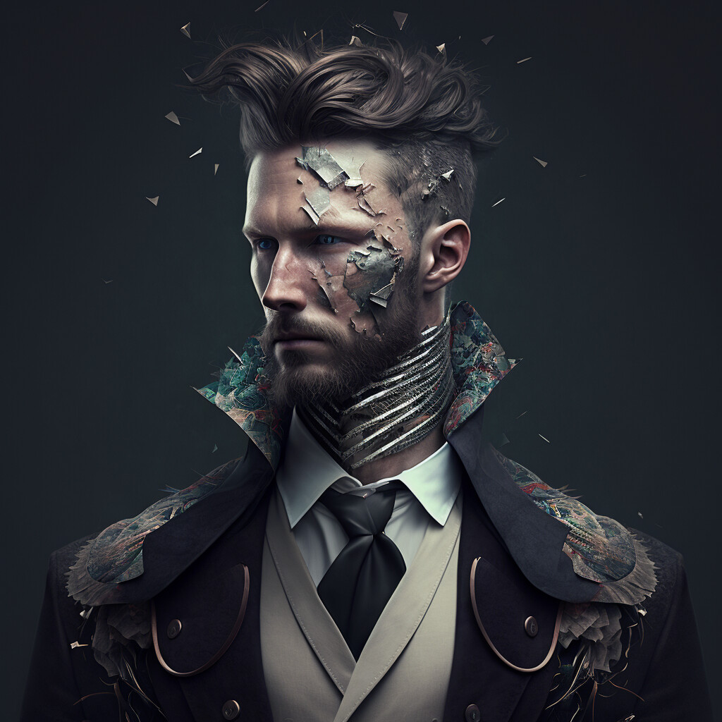 Avant-Garde Man Portrait