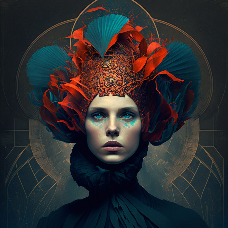 Avant-Garde Woman Portrait