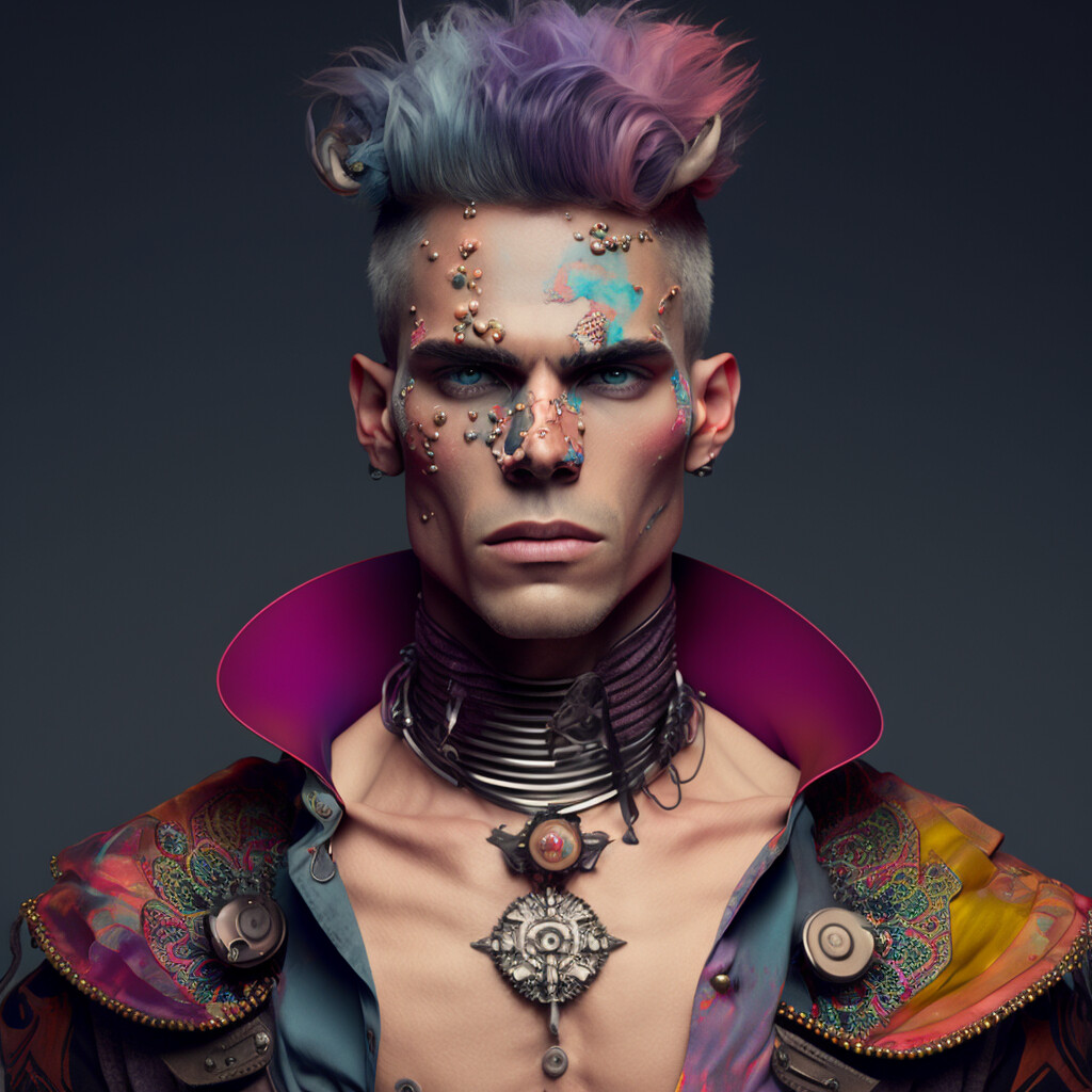 Avant-Garde Man Portrait