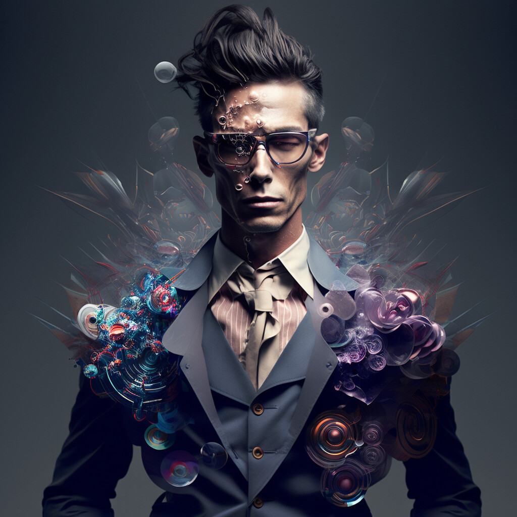 Avant-Garde Man Portrait