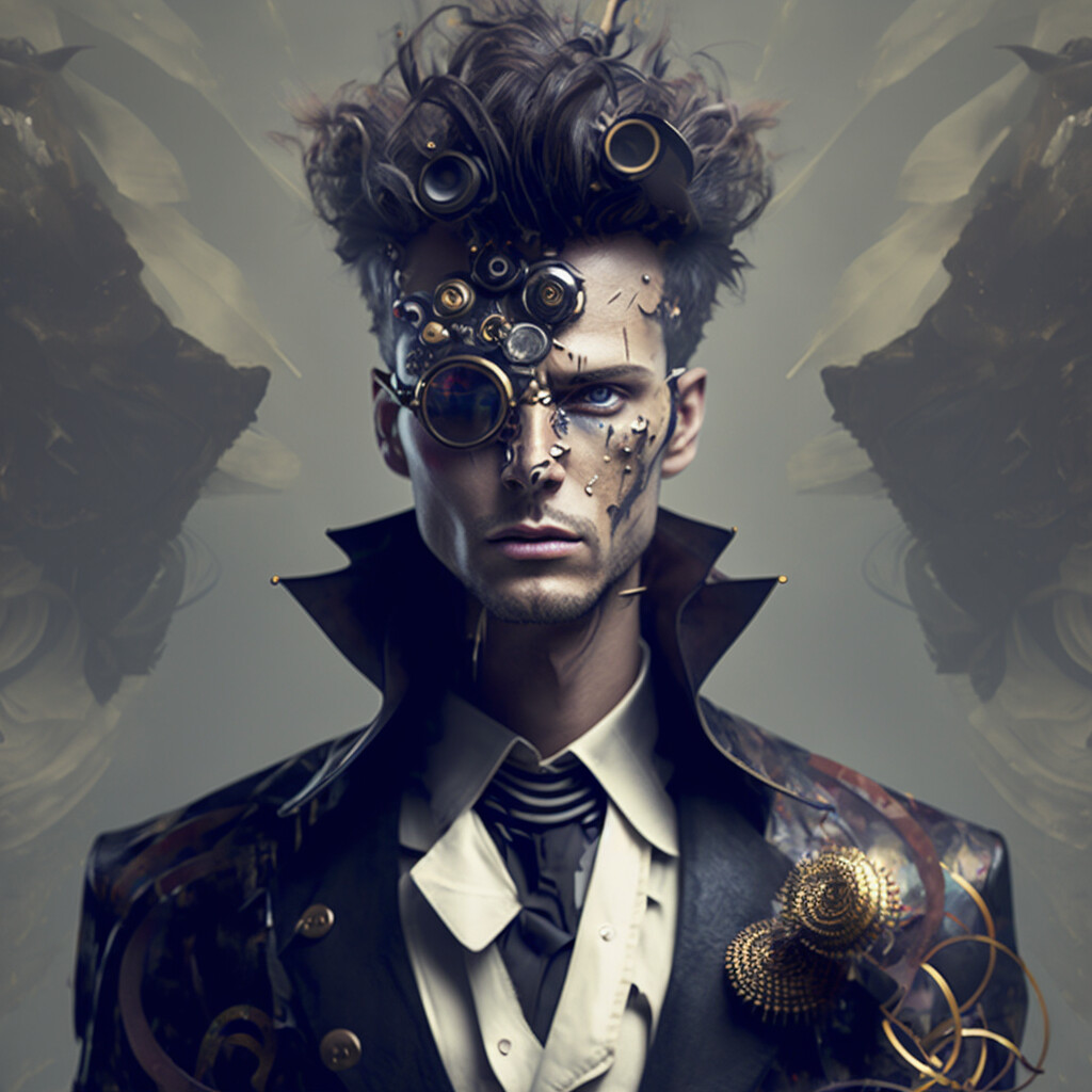 Avant-Garde Man Portrait