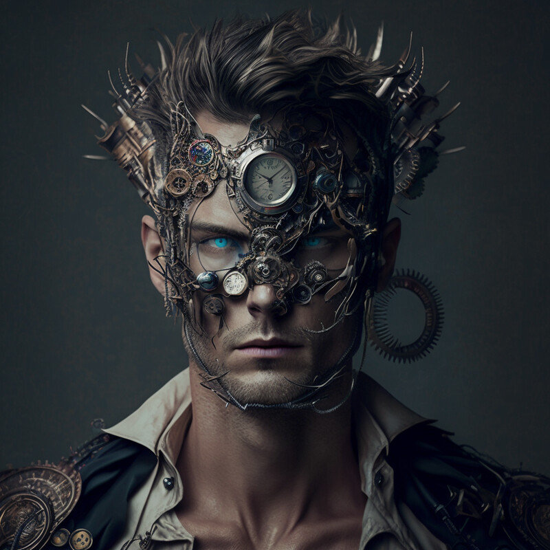 Avant-Garde Man Portrait