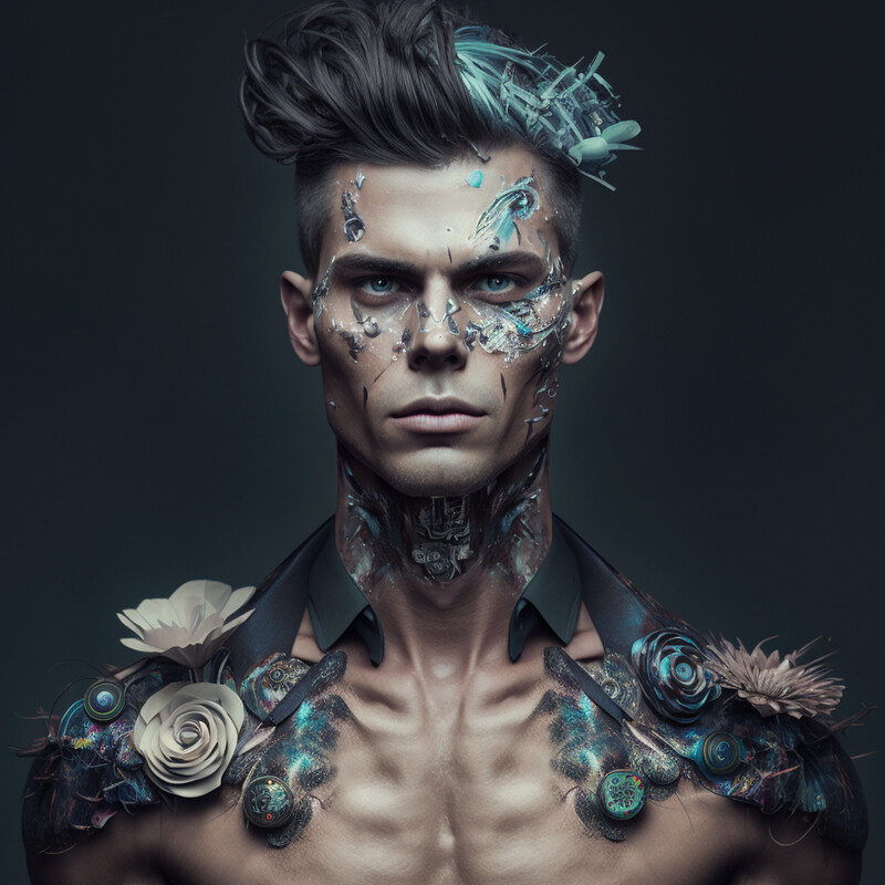 Avant-Garde Man Portrait