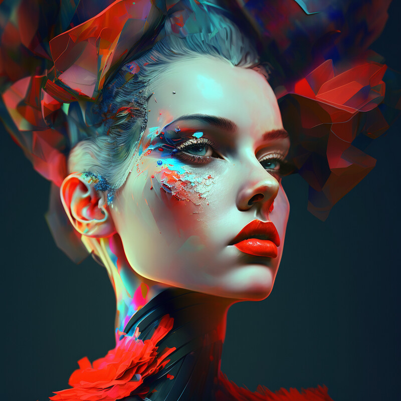 Avant-Garde Woman Portrait
