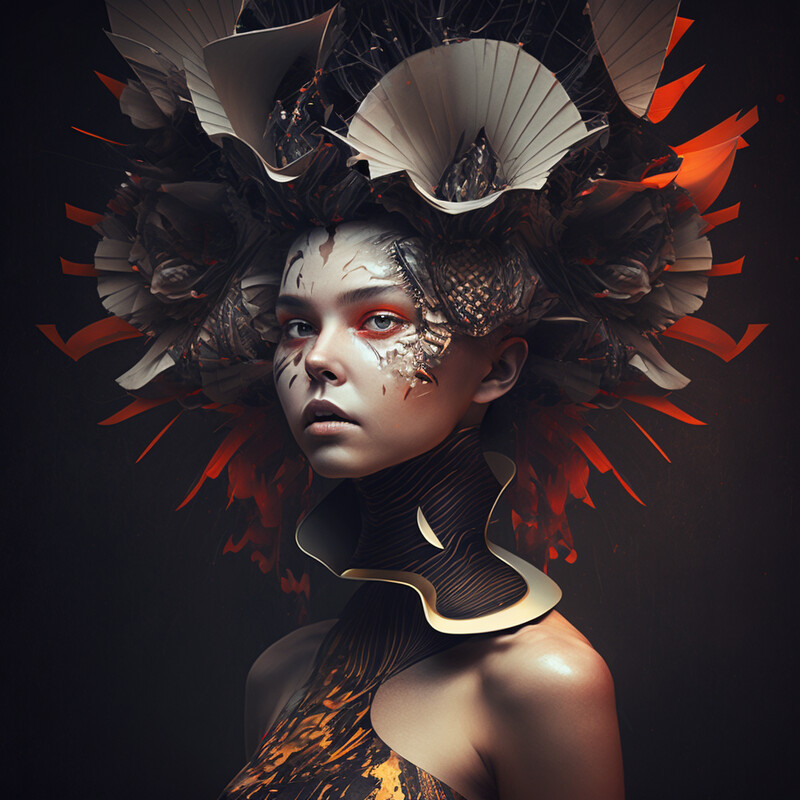 Avant-Garde Woman Portrait