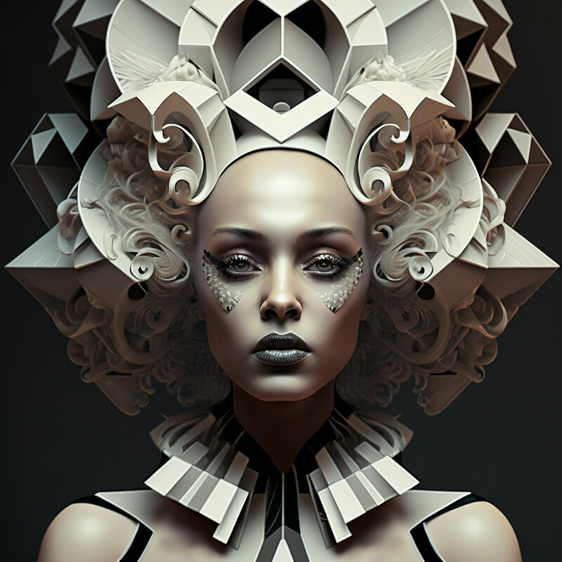 Avant-Garde Woman Portrait