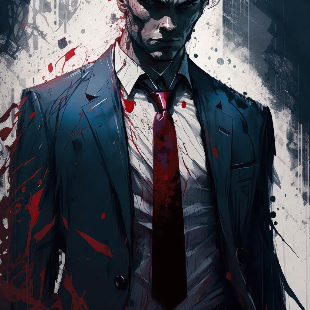 White Collar Male - Blue &amp; Red