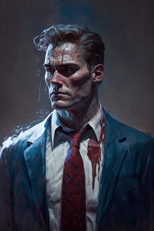 White Collar Male - Blue &amp; Red