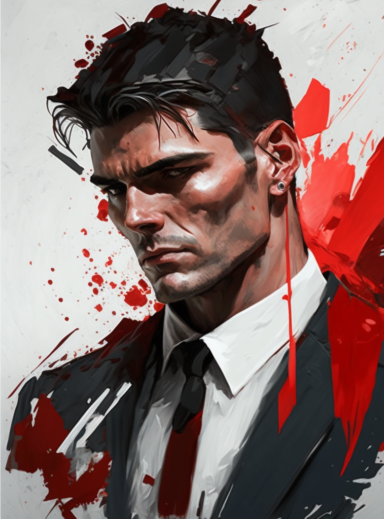 White Collar Male - Blue &amp; Red