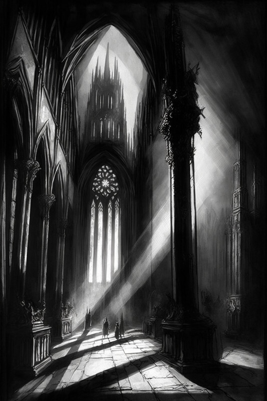 Sketch - Cathedral Interior