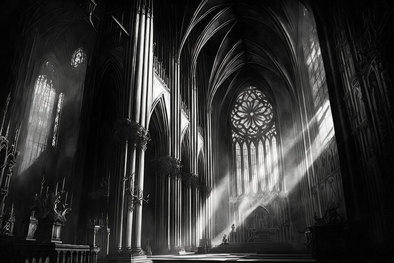 Sketch - Cathedral Interior