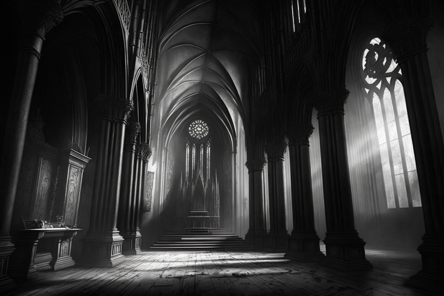 Sketch - Cathedral Interior