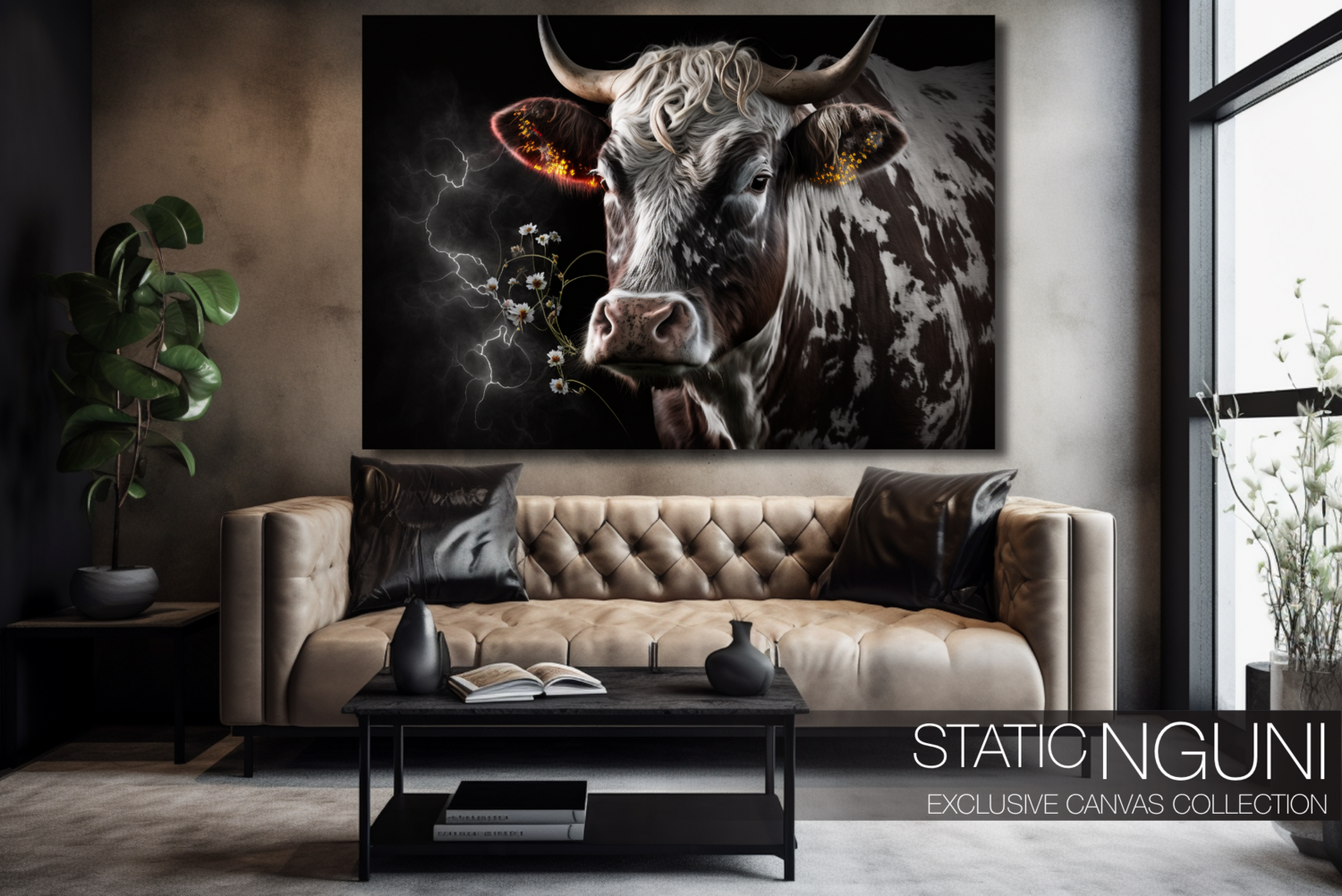 Nguni - Static Headshot with flowers