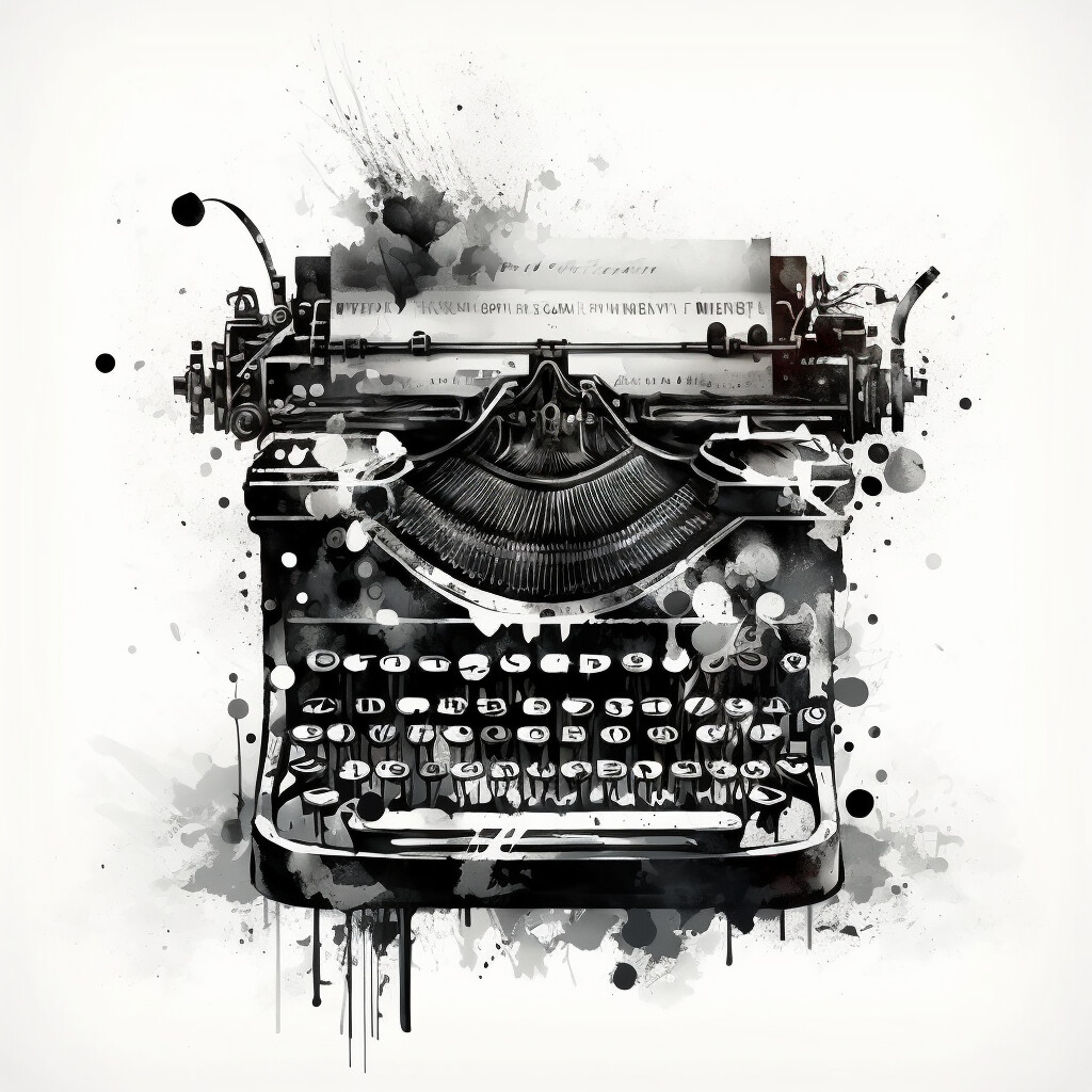 Eccentric Black &amp; White Typewriter 