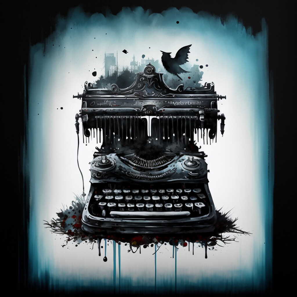 Eccentric Black &amp; White Typewriter 