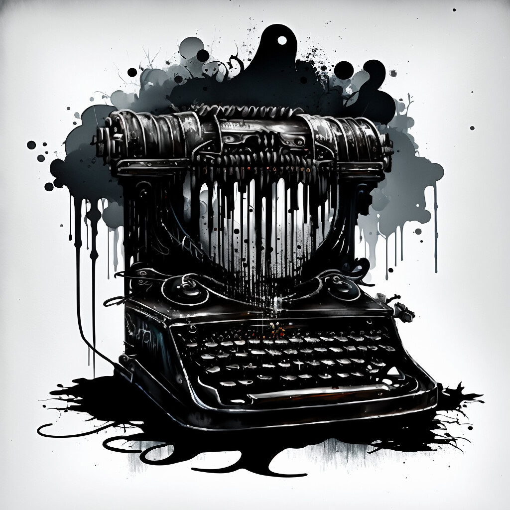 Eccentric Black &amp; White Typewriter 