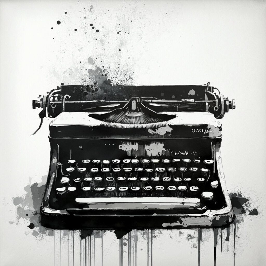 Eccentric Black &amp; White Typewriter 