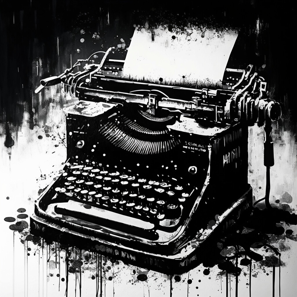 Eccentric Black &amp; White Typewriter 
