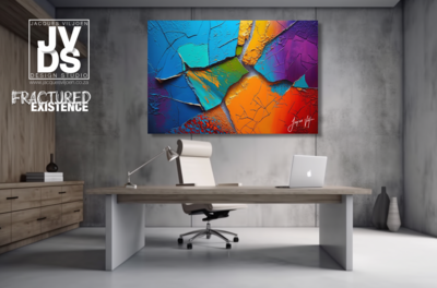 Fractured Existence - Vibrant Abstract Wall Art Canvas Collection