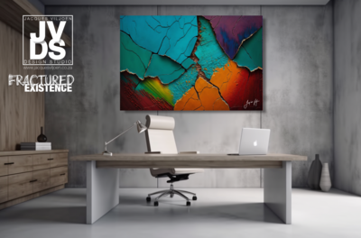 Fractured Existence - Vibrant Abstract Wall Art Canvas Collection