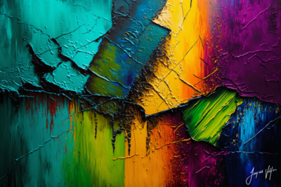Fractured Existence - Vibrant Abstract Wall Art Canvas Collection