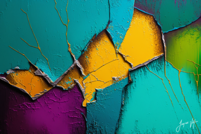 Fractured Existence - Vibrant Abstract Wall Art Canvas Collection