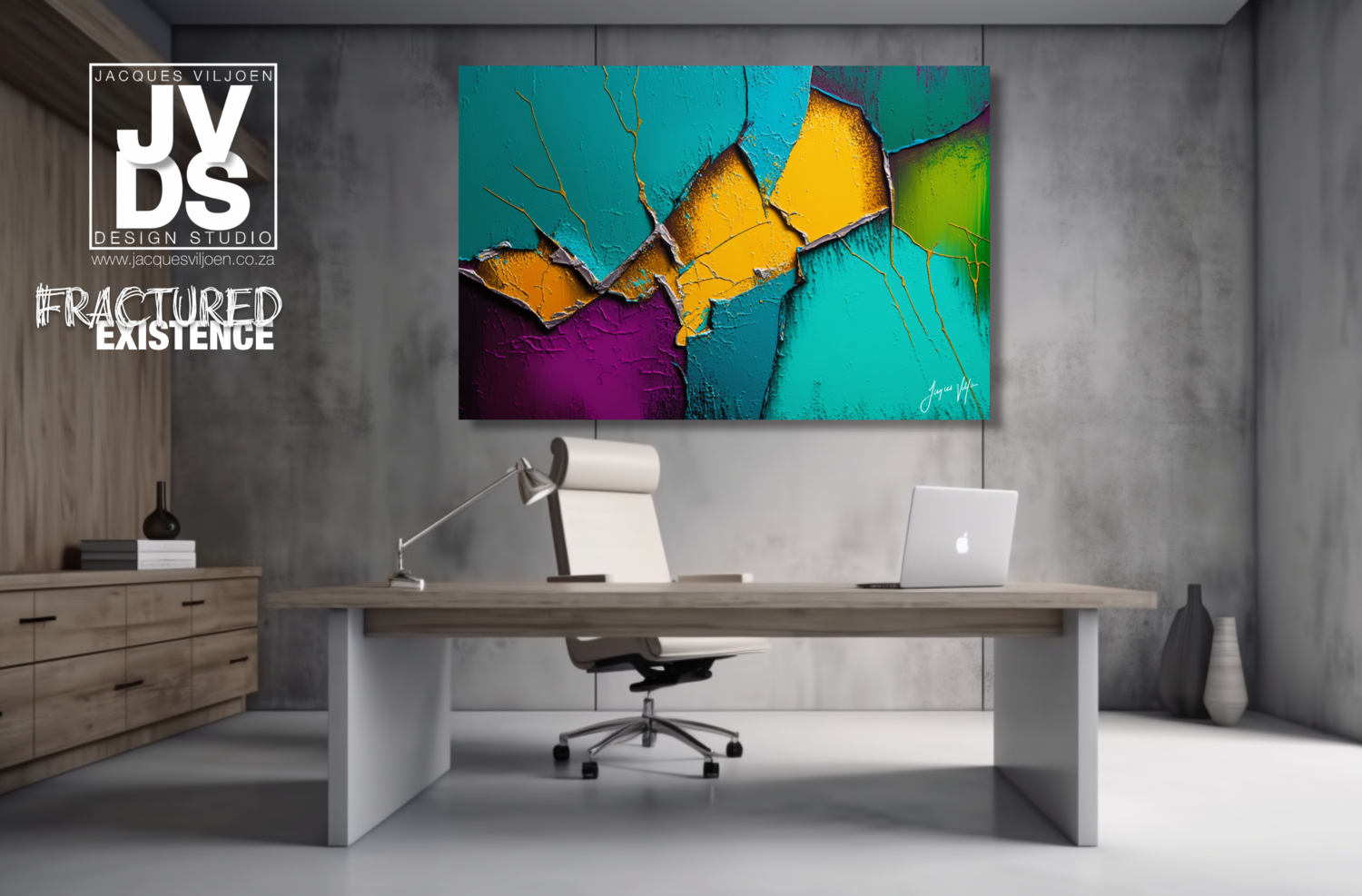 Fractured Existence - Vibrant Abstract Wall Art Canvas Collection