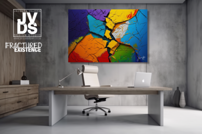 Fractured Existence - Vibrant Abstract Wall Art Canvas Collection