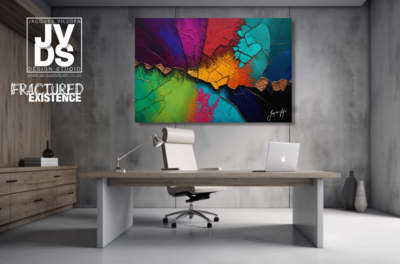 Fractured Existence - Vibrant Abstract Wall Art Canvas Collection