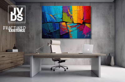 Fractured Existence - Vibrant Abstract Wall Art Canvas Collection