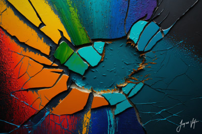 Fractured Existence - A Vibrant Abstract Wall Art Canvas Collection