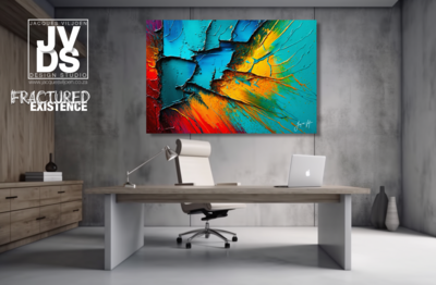 Fractured Existence - A Vibrant Abstract Wall Art Canvas Collection
