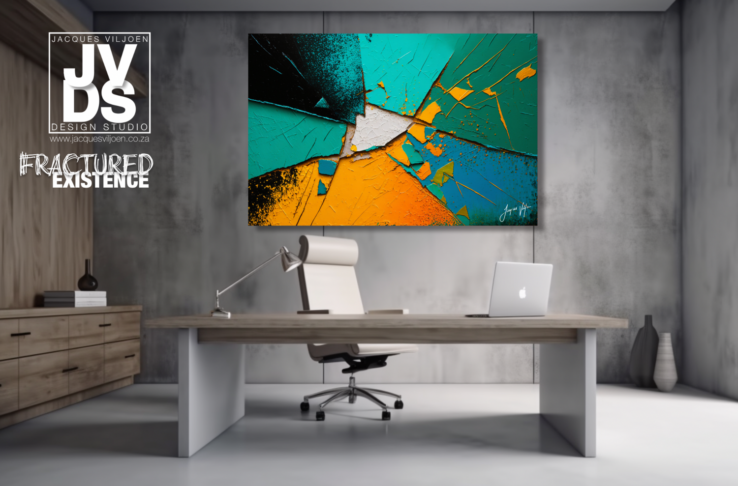 Fractured Existence - A Vibrant Abstract Wall Art Canvas Collection