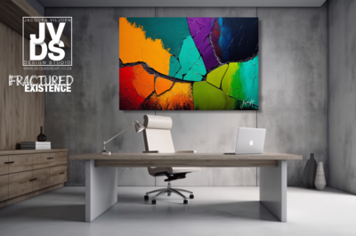 Fractured Existence - A Vibrant Abstract Wall Art Canvas Collection