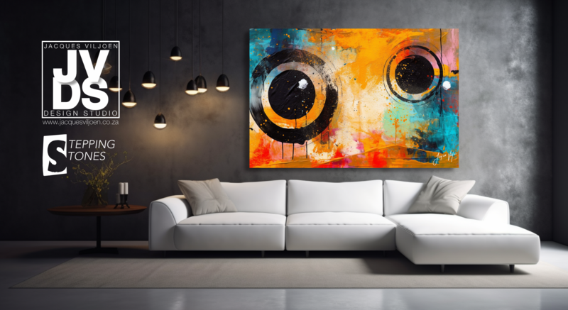 Abstract Stepping Stones Canvas Design