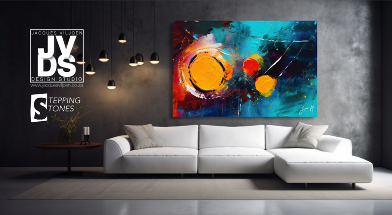 Abstract Stepping Stones Canvas Design