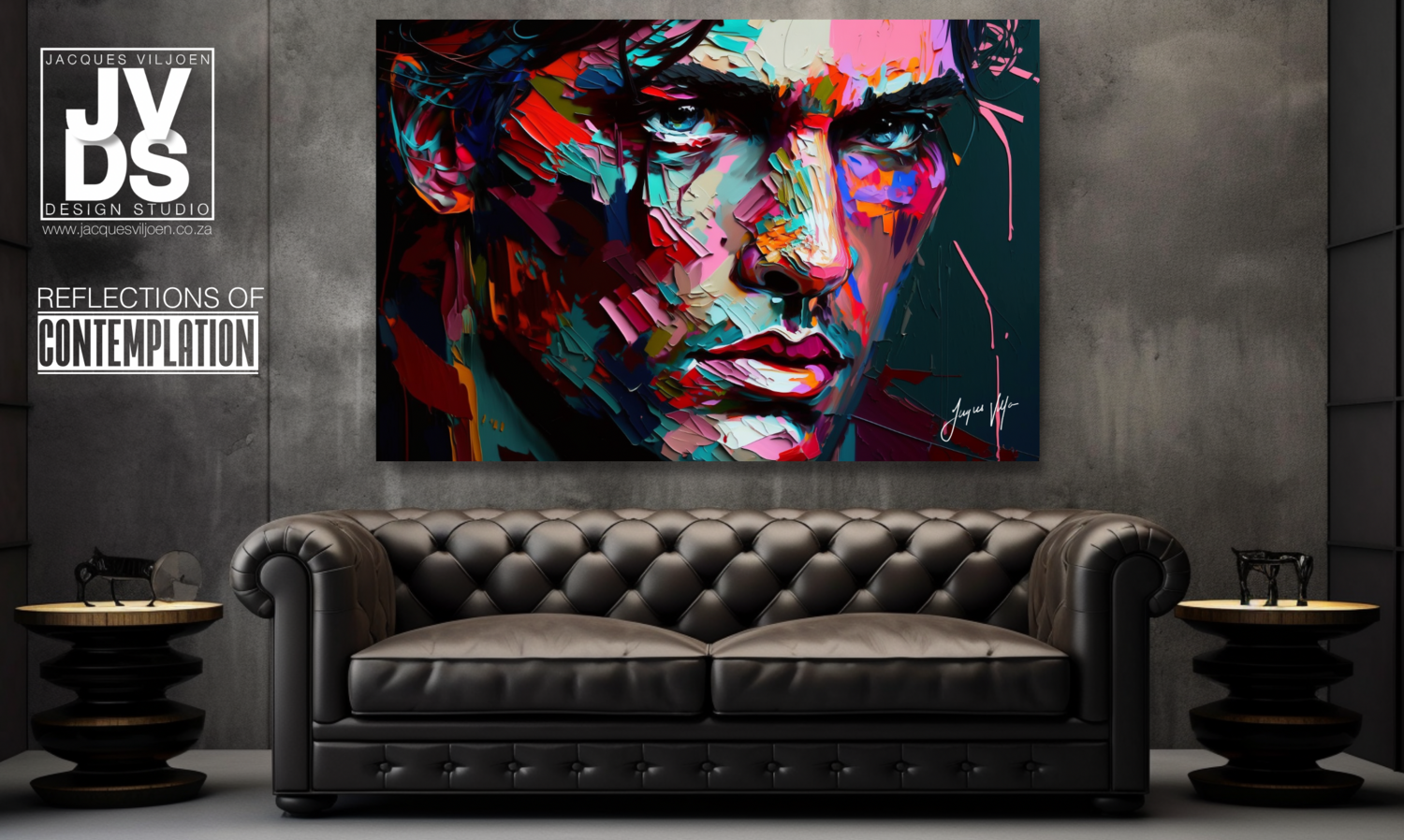 Reflections of Contemplation - Abstract Men Canvas Design