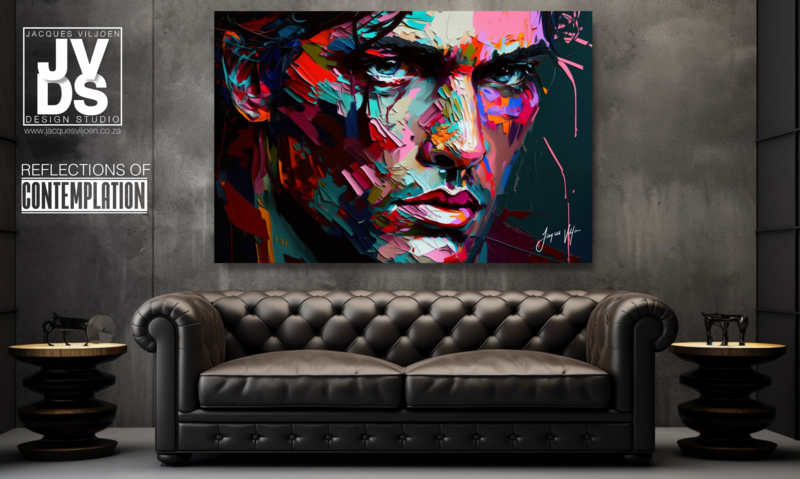 Reflections of Contemplation - Abstract Men Canvas Design