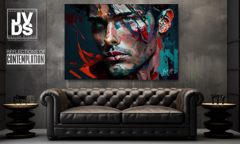 Reflections of Contemplation - Abstract Men Canvas Design