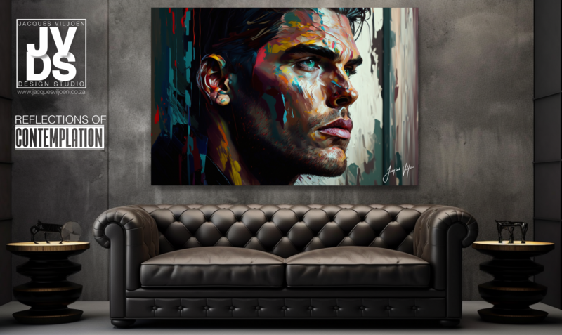 Reflections of Contemplation - Abstract Men Canvas Design