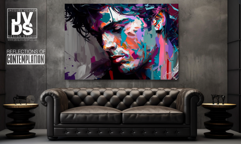 Reflections of Contemplation - Abstract Men Canvas Design