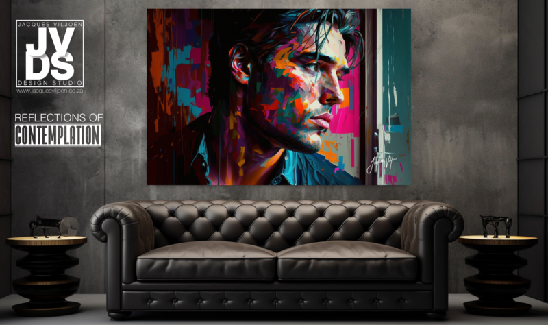 Reflections of Contemplation - Abstract Men Canvas Design