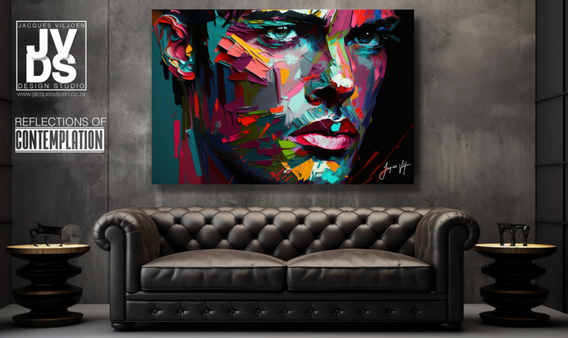 Reflections of Contemplation - Abstract Men Canvas Design