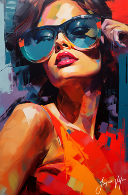 Chic Shades Ladies Sunglass Fashion Canvas Design