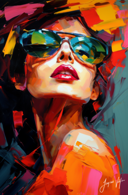Chic Shades Ladies Sunglass Fashion Canvas Design