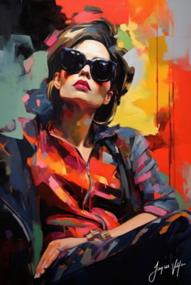 Chic Shades Ladies Sunglass Fashion Canvas Design