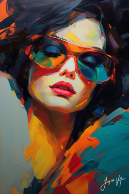 Chic Shades Ladies Sunglass Fashion Canvas Design